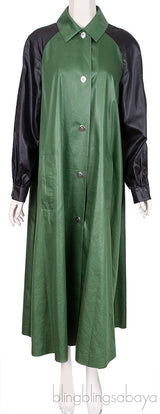 Black & Green Polyester Dress
