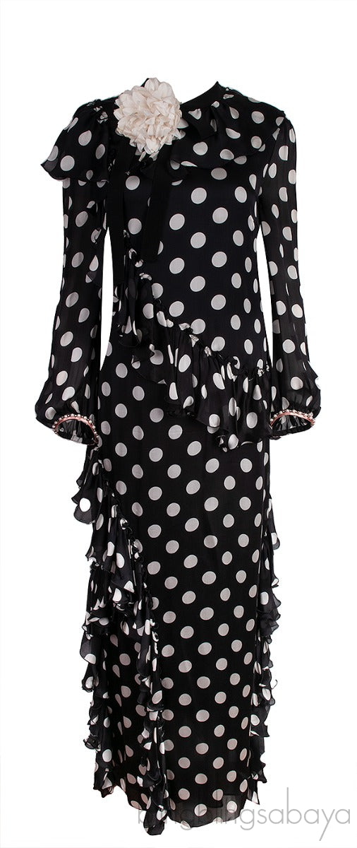 Ruffled Polka Dot Gown