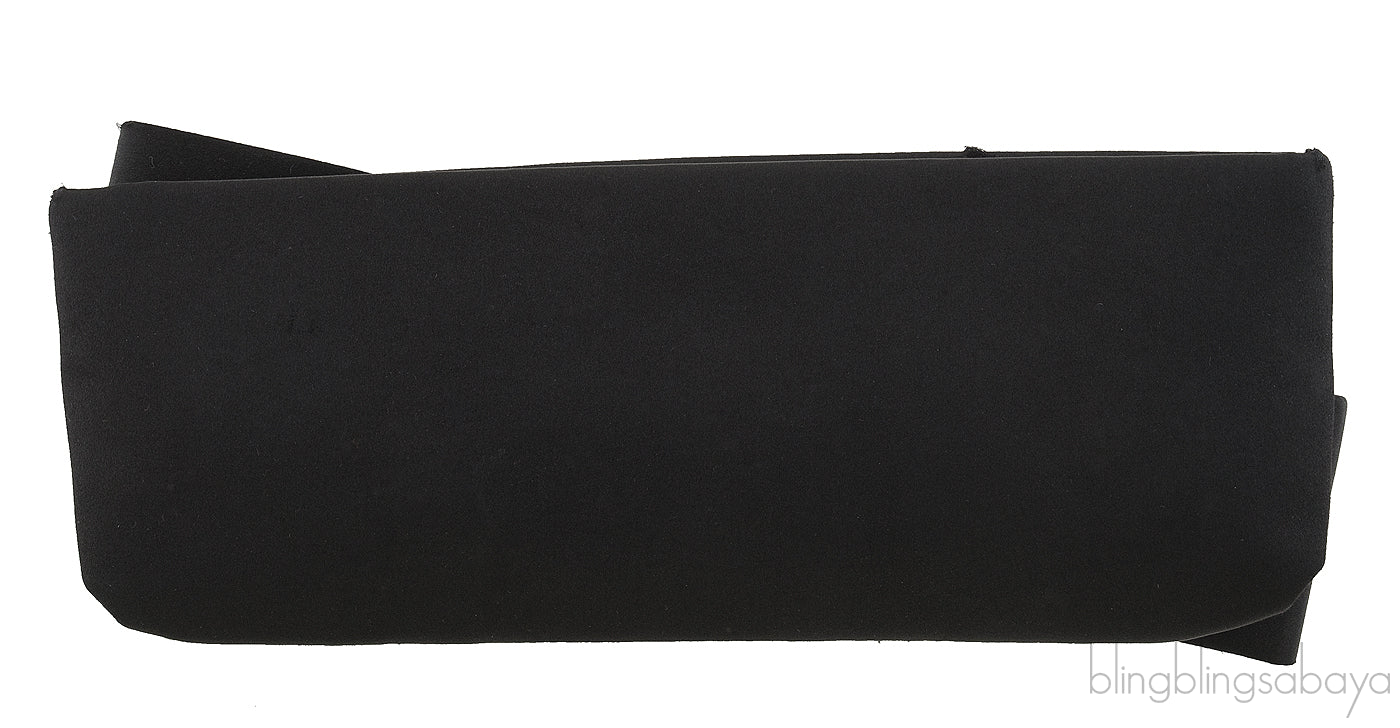 Satin Bow Black Evening Clutch