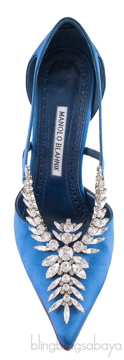 Lala Blue Crystal Heels