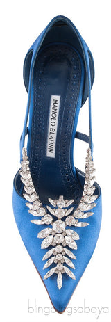 Lala Blue Crystal Heels