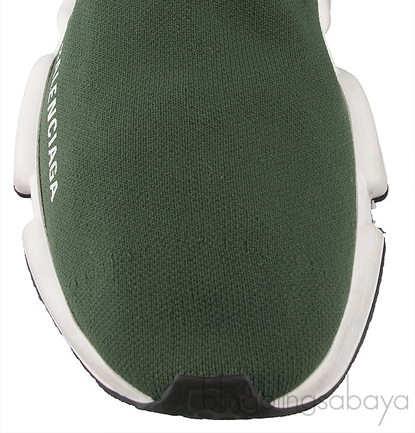 Green Speed Stretch-knit High Top Sneakers