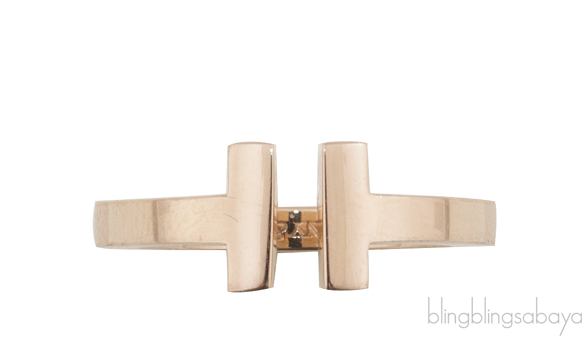 T Square Rose Gold Ring