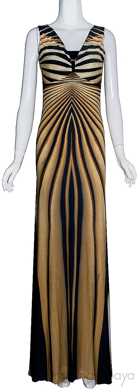 Printed Sleeveless Maxi Dress