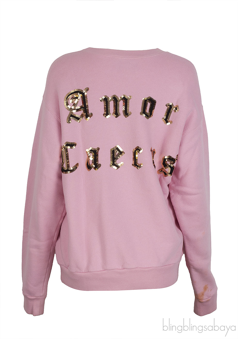 Guccy Pink Sequin Embellished Sweatshirt