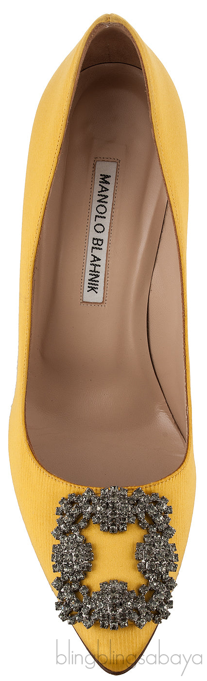 Yellow Satin Hangisi Pump