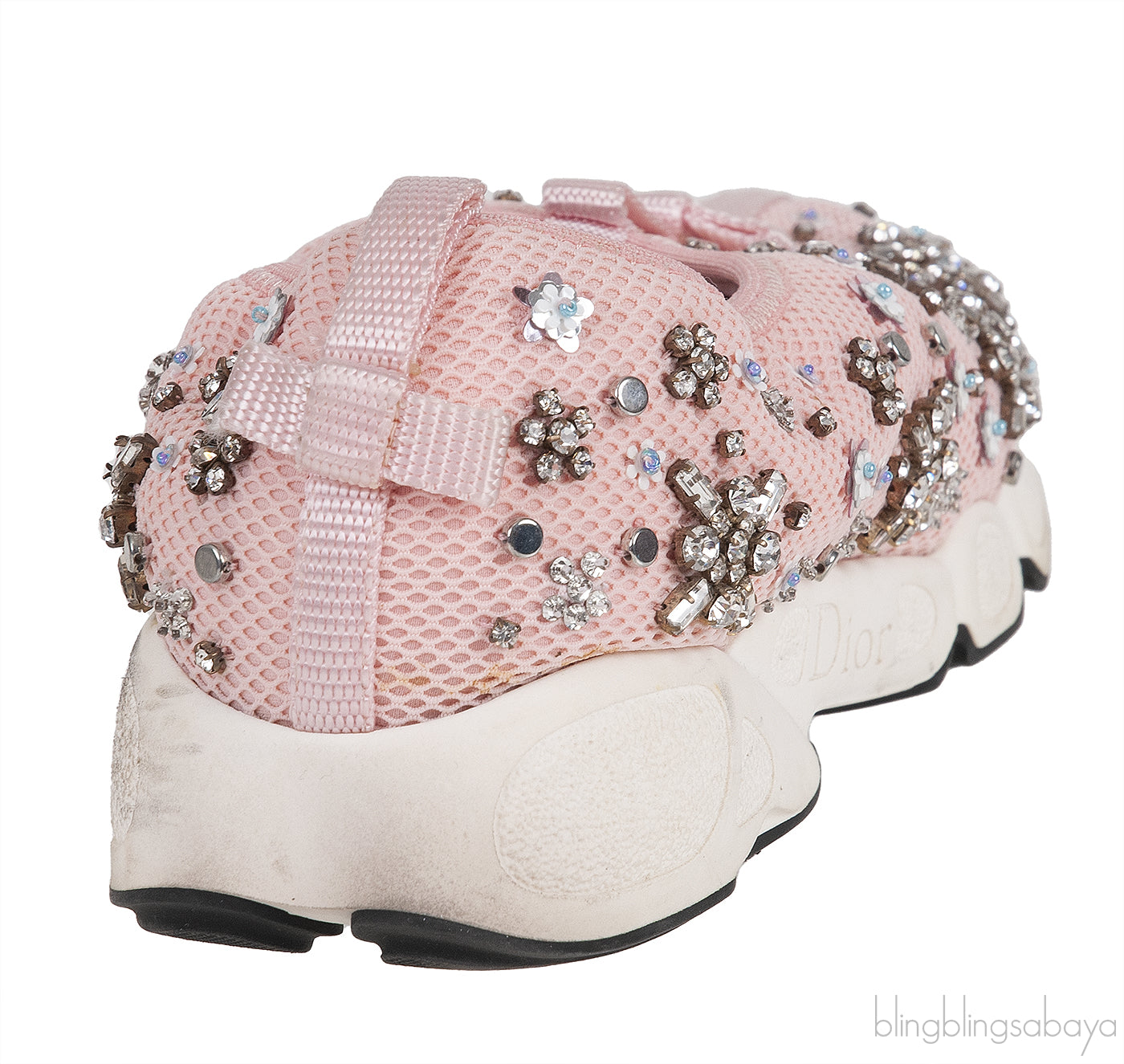 Pink Embellished Fusion Sneakers