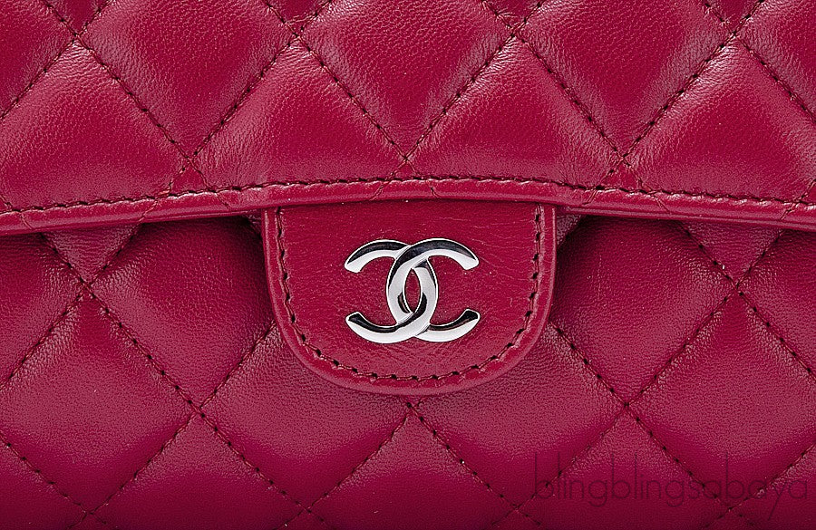 Red Quilted Cosmetic Pouch