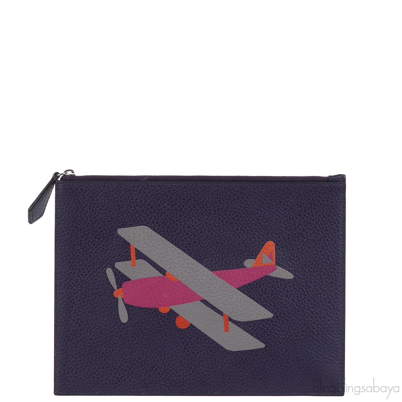 Moynat Leather Zip Pouch
