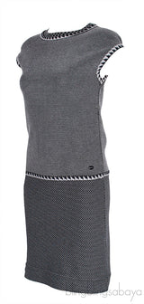 Black & White Knitted Mini Dress