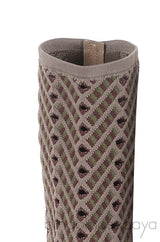 Gianvito Rossi Rio Perforated Jacquard-knit Ankle Boots