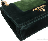 Patina Velvet Bi-color Shoulder Bag