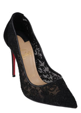 Christian Louboutin Black Mesh Lace Pointed Toe Heels