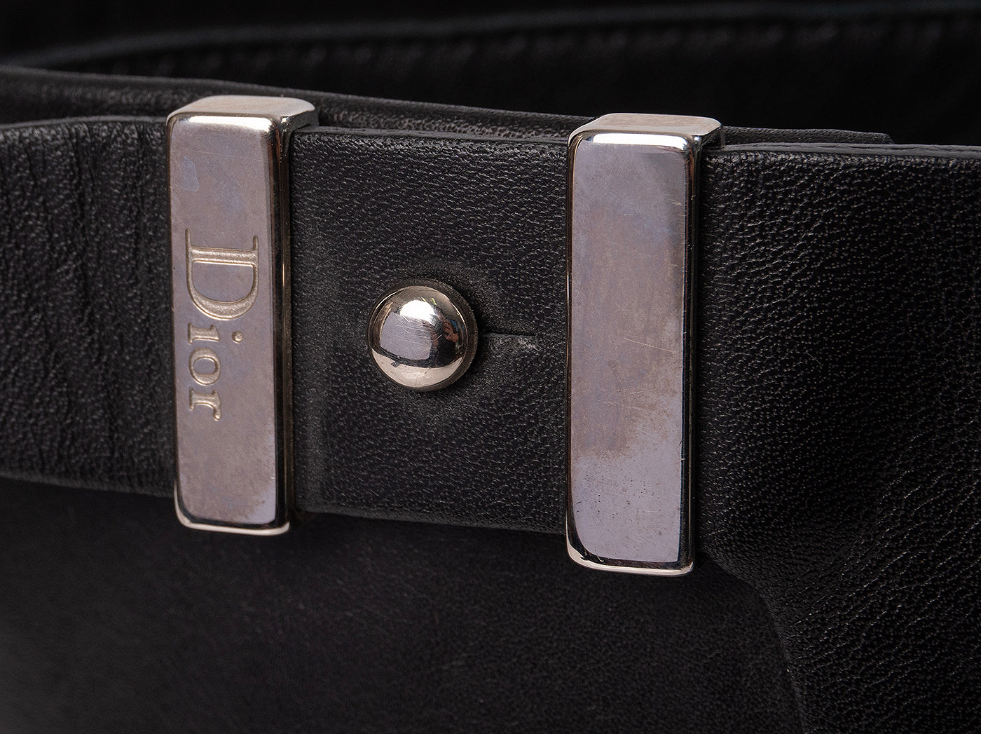 Christian Dior Black Leather Moto Boots 41