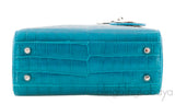 Lady Dior Mini Blue Green Crocodile