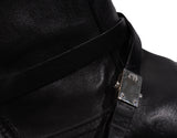 Christian Dior Black Leather Moto Boots 41