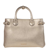 Burberry Twill Medium Banner Metallic Gold Tote Bag