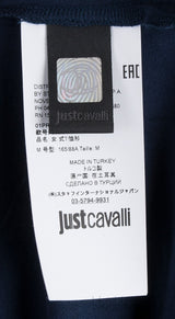 Blue Oversized Logo Print T-shirt