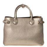 Burberry Twill Medium Banner Metallic Gold Tote Bag