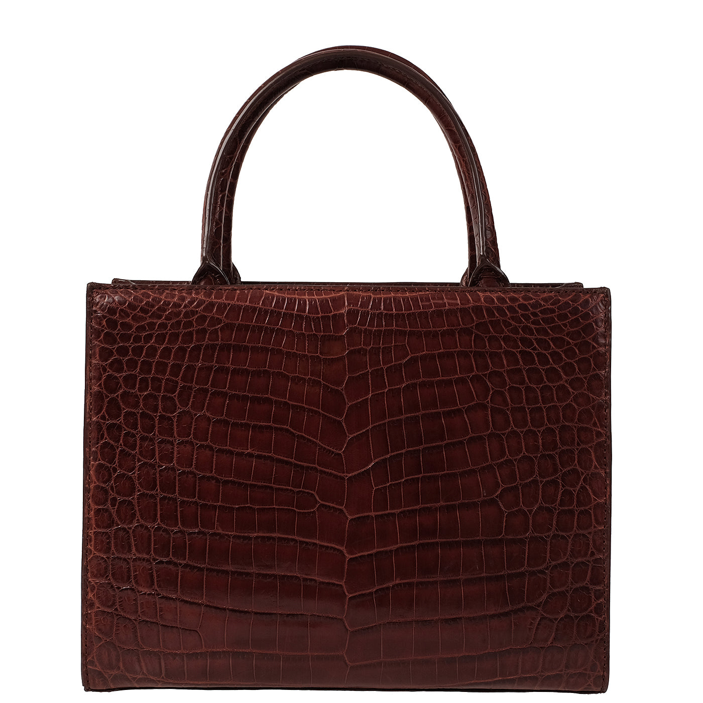 Cape Cobra Burgundy Crocodile Top Handle Bag