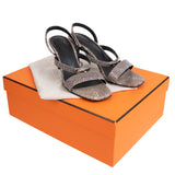 Hermes Glamour 75 Ombre Lizard Sandals 37