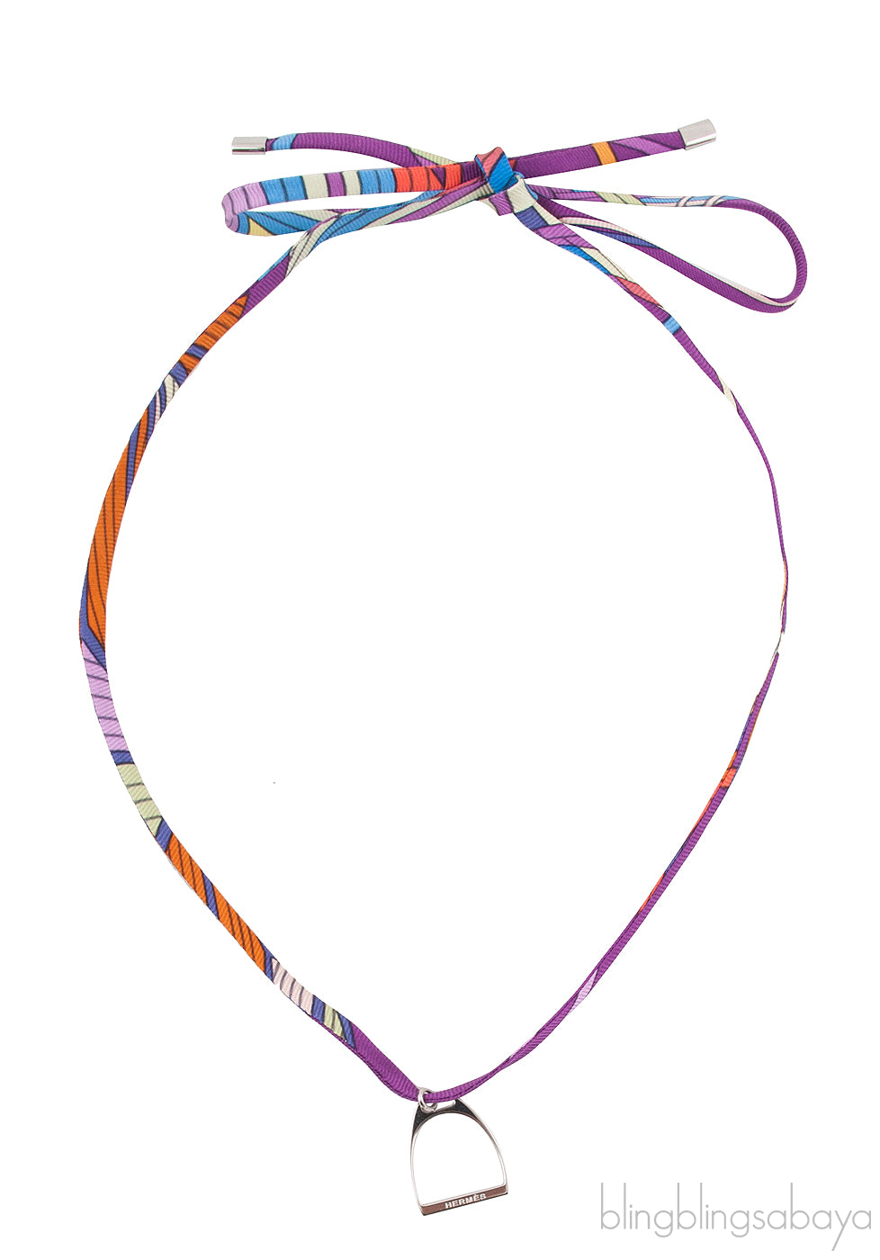 Multicolor Purple Silk Necklace