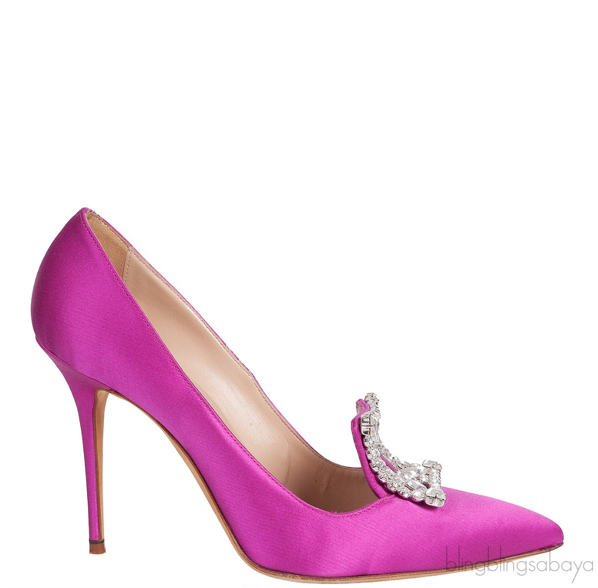 Borlak Fuchsia Satin Heels