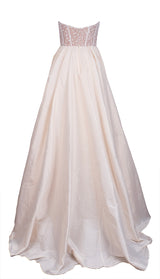 Tarik Ediz Vanila Yana Elbise Corset Tulle Gown XS