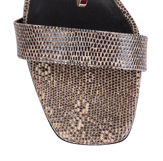 Hermes Glamour 75 Ombre Lizard Sandals 37
