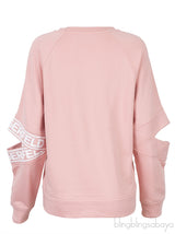 Cut-out Sleeve Sweatshirt