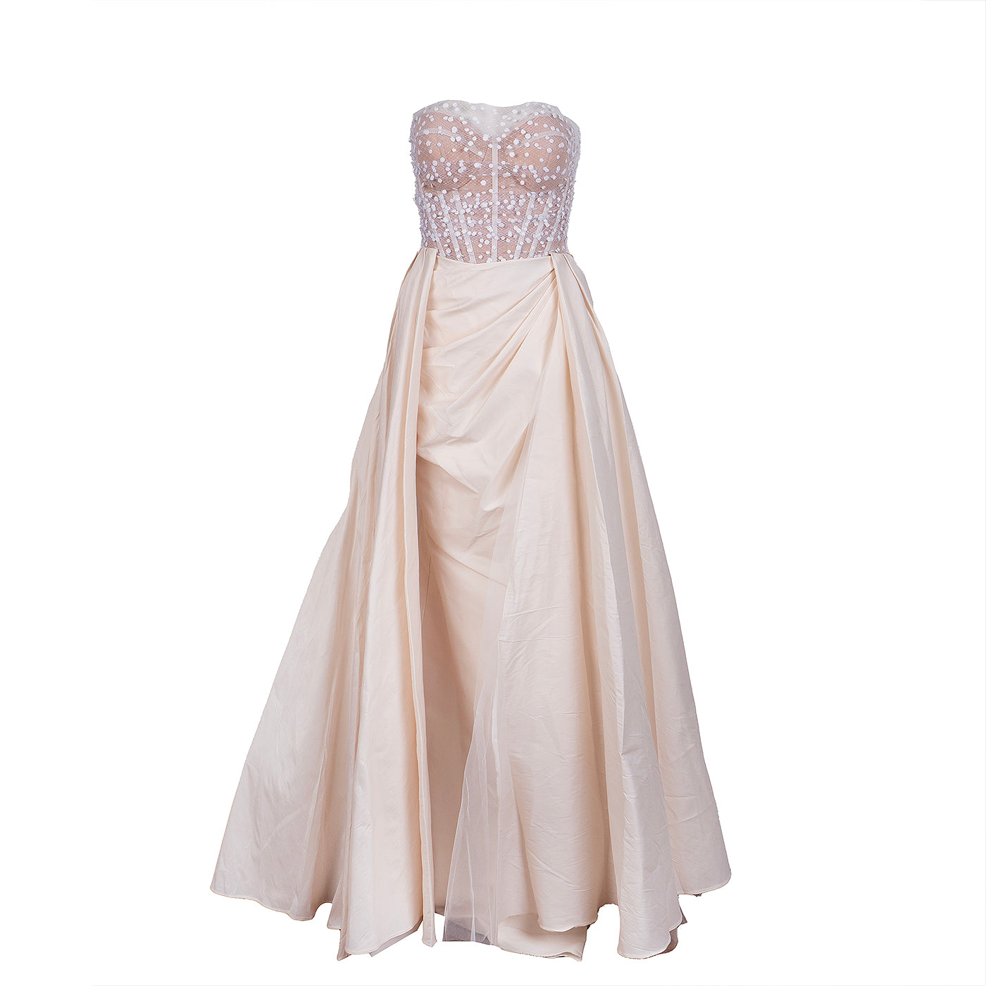 Tarik Ediz Vanila Yana Elbise Corset Tulle Gown XS