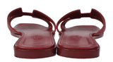 Hermes Rouge H Epsom Oran Sandals 36