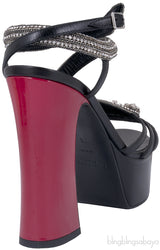 Black Serpent Crystal Heels