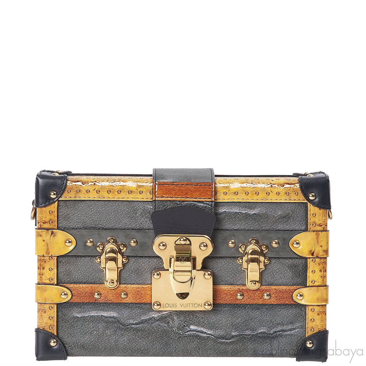 Louis Vuitton Grey Printed Petite Malle GHW