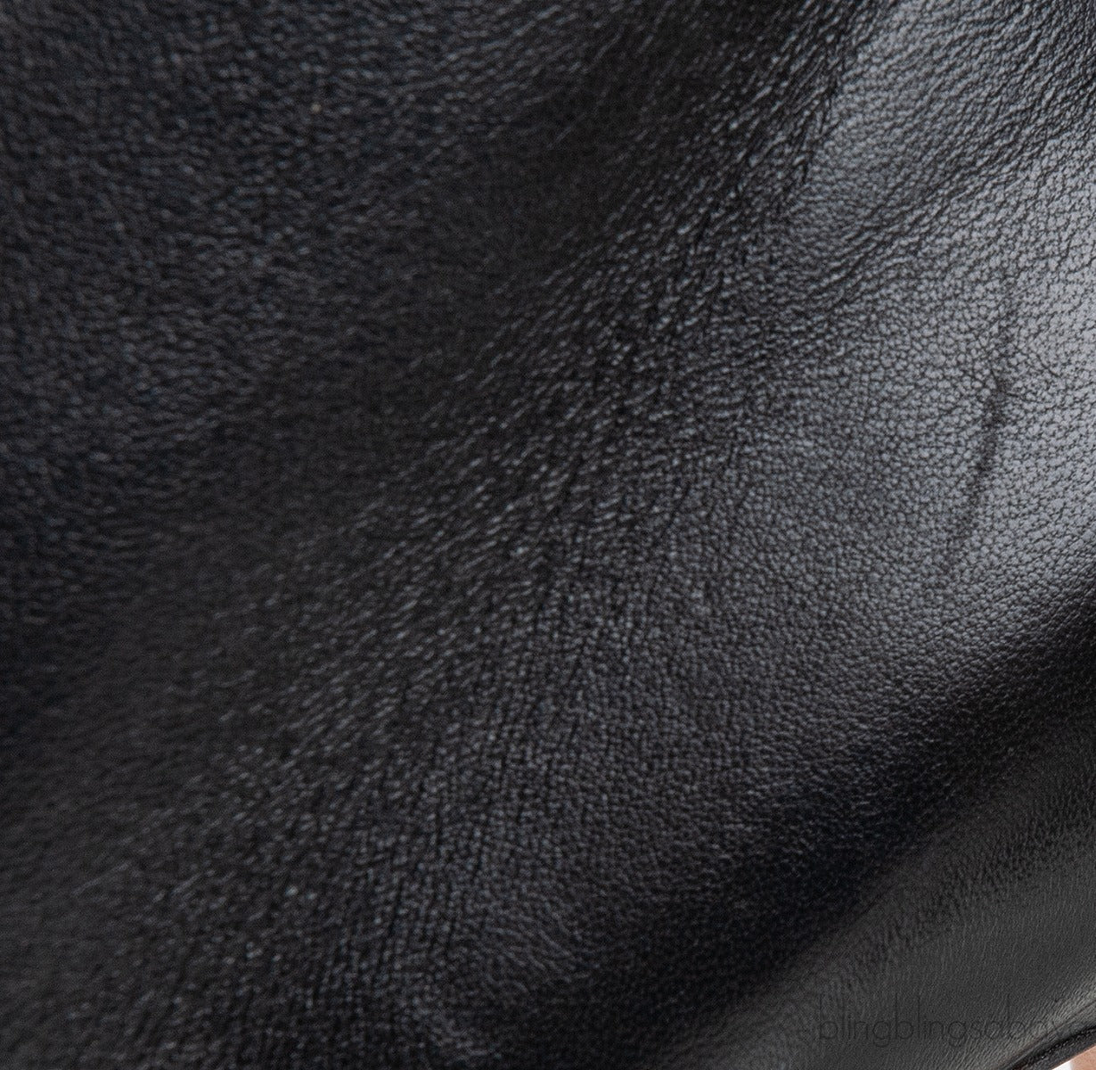 Vitello Luggage Black Peep Toe Heels