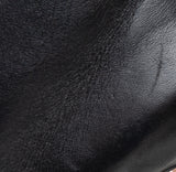 Vitello Luggage Black Peep Toe Heels