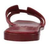 Hermes Rouge H Epsom Oran Sandals 36