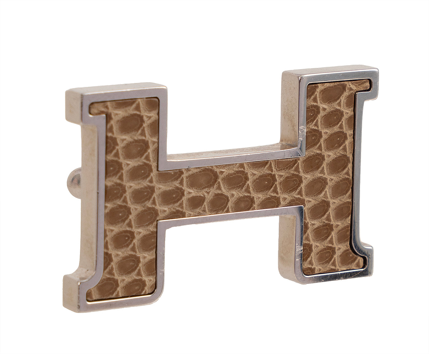 Hermes H Constance Silver 13 mm Lizard Buckle