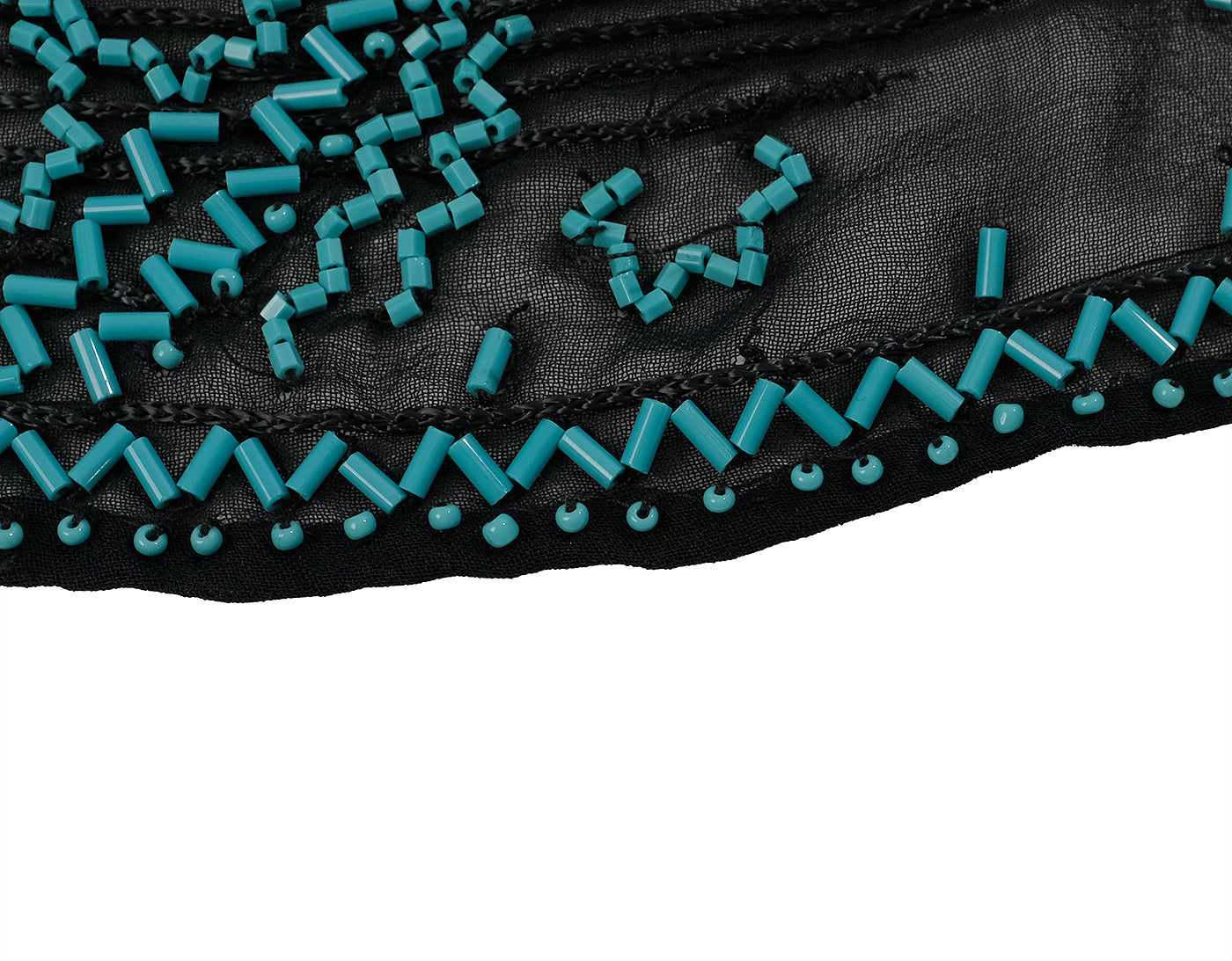 Dries Van Noten Bead Embellished Fringed Stole