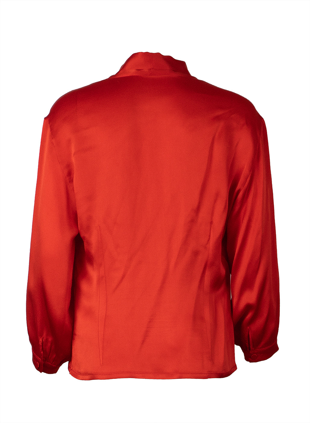 Gucci Red Self-tie Bow Shirt
