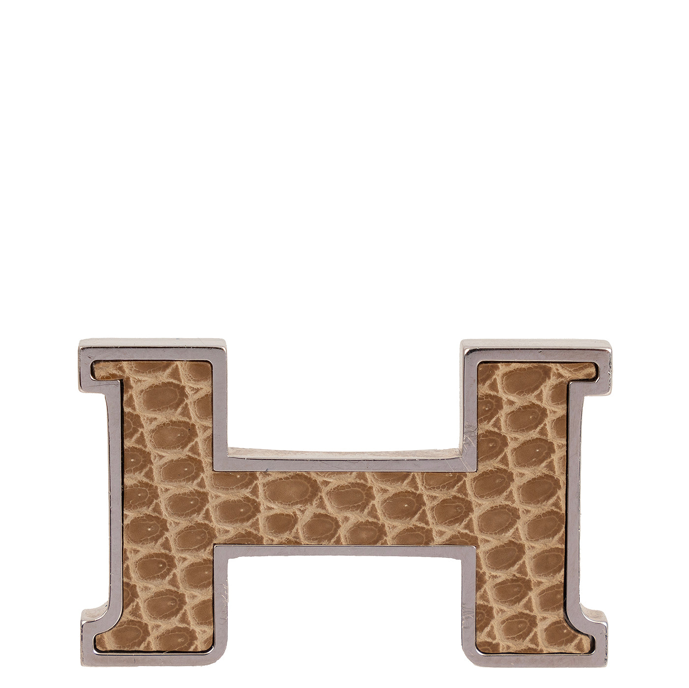 Hermes H Constance Silver 13 mm Lizard Buckle