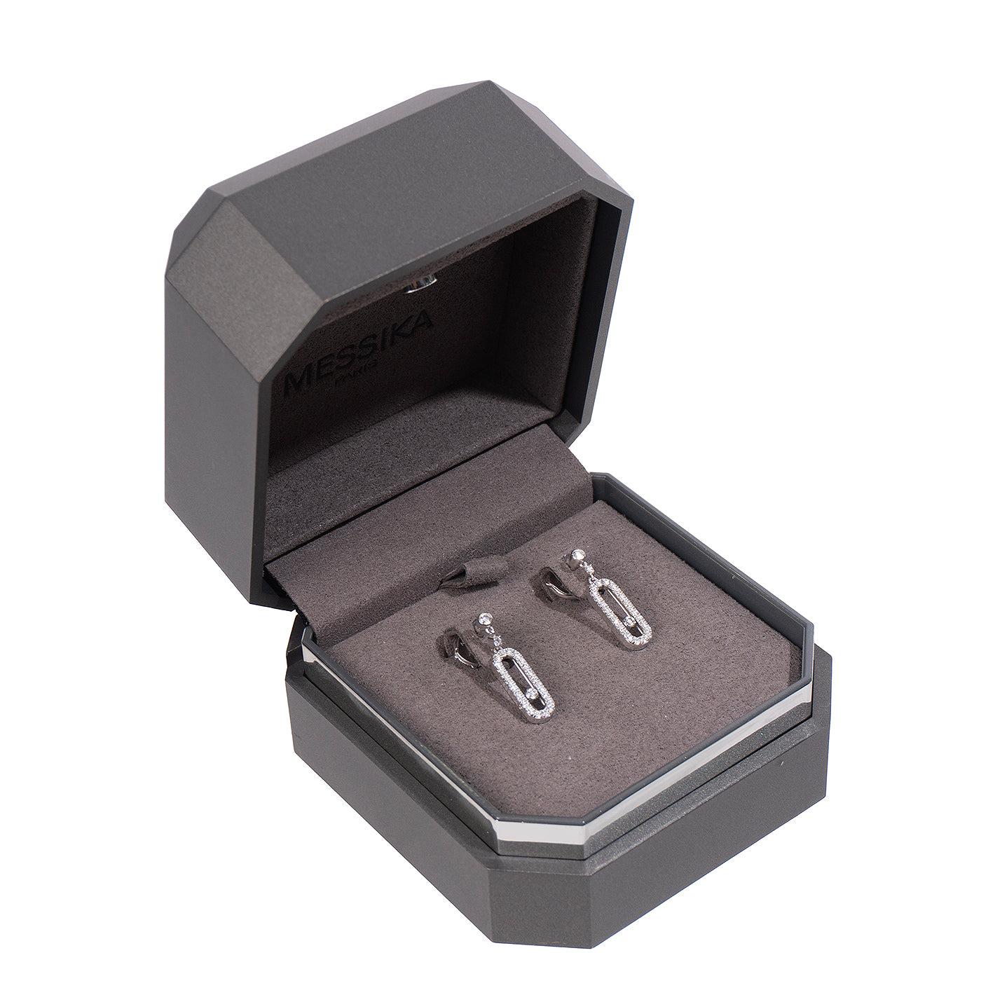Messika Move Uno White Gold Diamond Drop Earrings