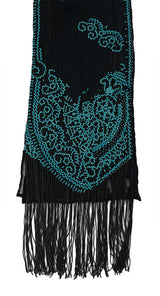 Dries Van Noten Bead Embellished Fringed Stole