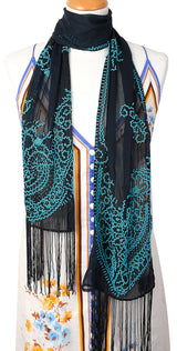 Dries Van Noten Bead Embellished Fringed Stole