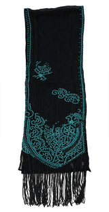 Dries Van Noten Bead Embellished Fringed Stole