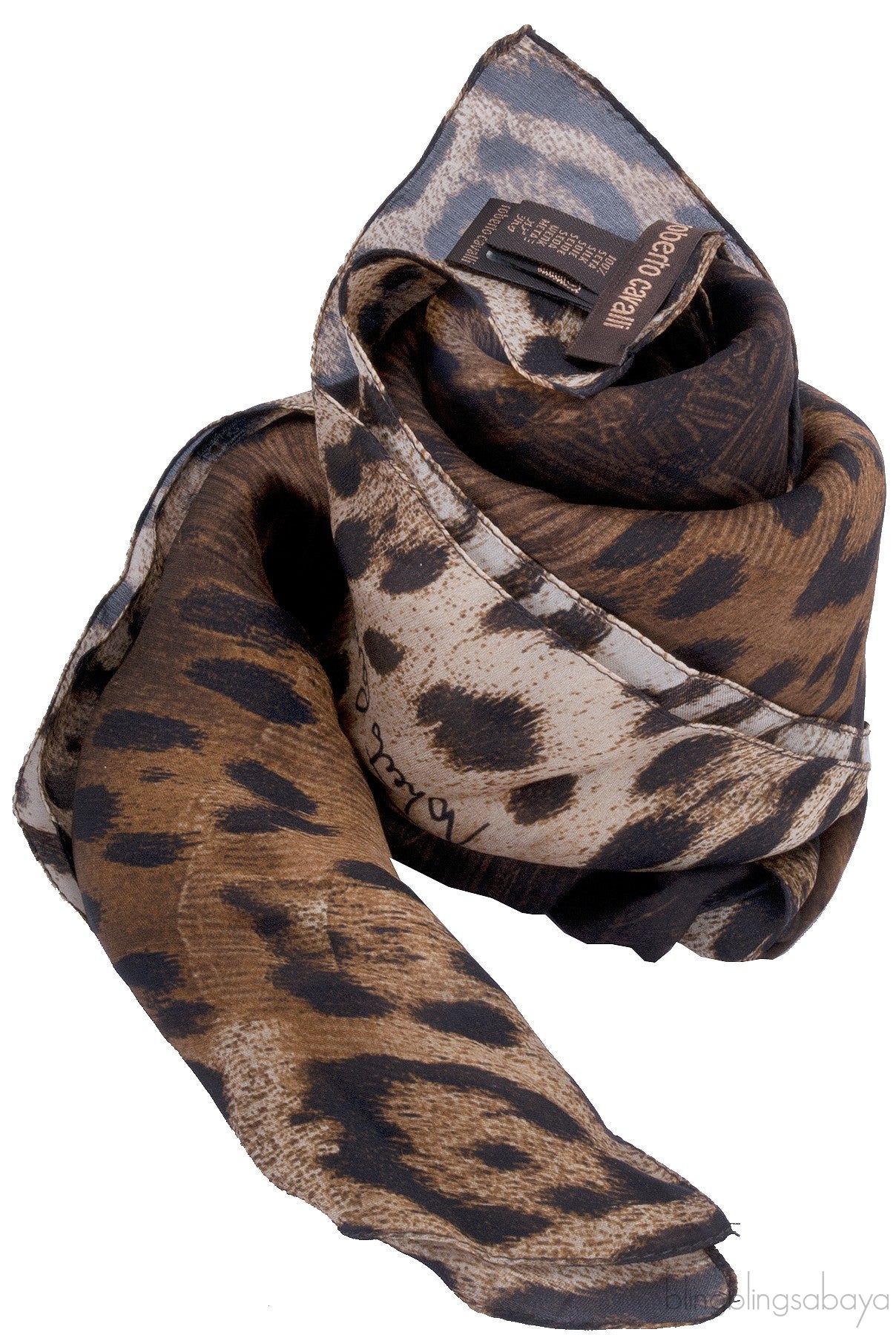 Leopard Brown Voile Scarf