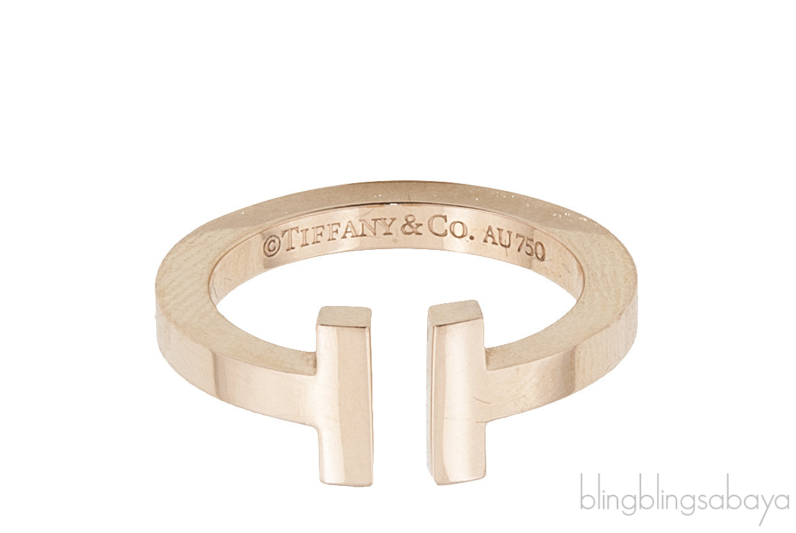 T Square Rose Gold Ring