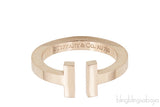 T Square Rose Gold Ring