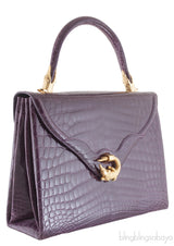 Signature Amethyst Crocodile Bag