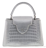 Capucine PM Alligator Argent